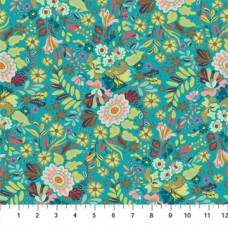 Whimsical Floral - Aqua