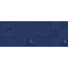 Animals Sashiko Panel - Navy