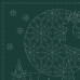 Christmas Sashiko Panel - Forrest Green Christmas Sashiko Panel - Forrest Green
